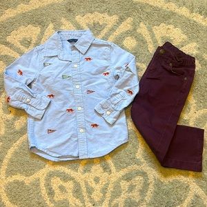 Tiger shirt set Janie and jack